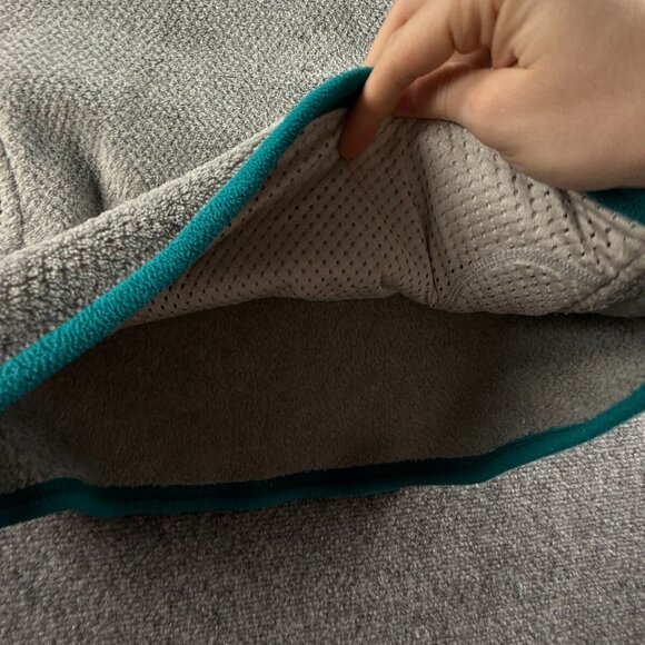 Patagonia Fleece Jacket Women Gray Blue Medium 1/4 Snap Soft Fuzzy Pullover - Picture 10 of 15
